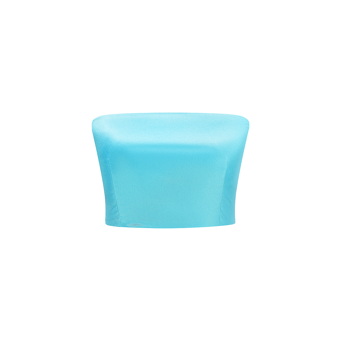 SILK TOP BANDEAU AQUA BLUE