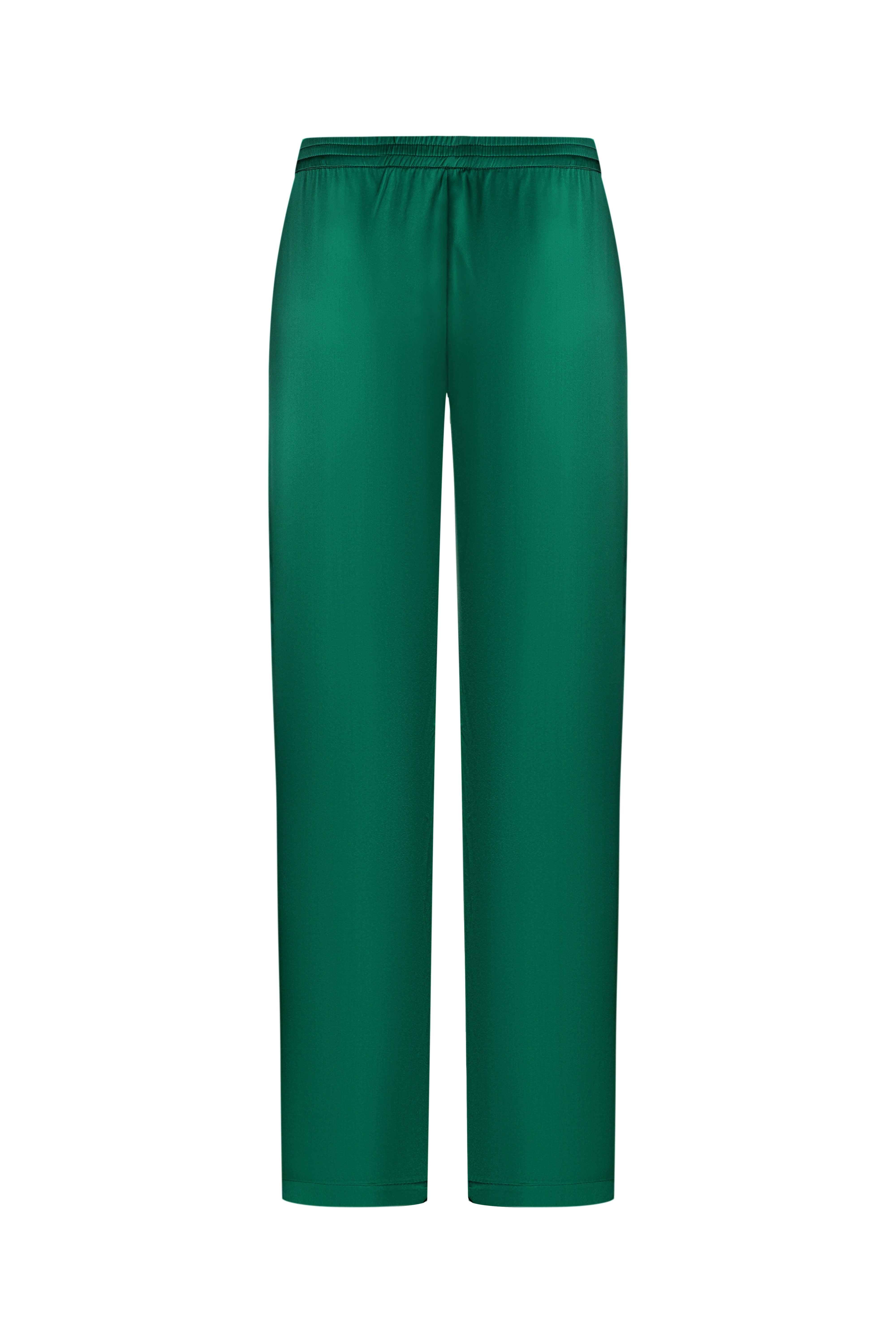 SILK CROP TROUSERS EMERALD