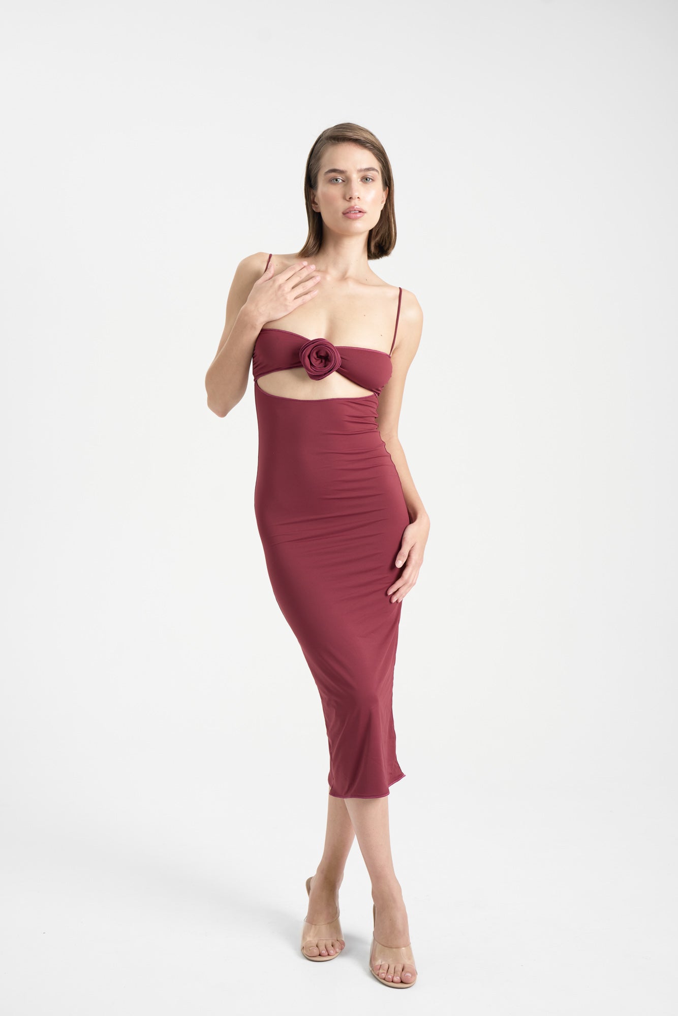 Leyla Dress Burgundy