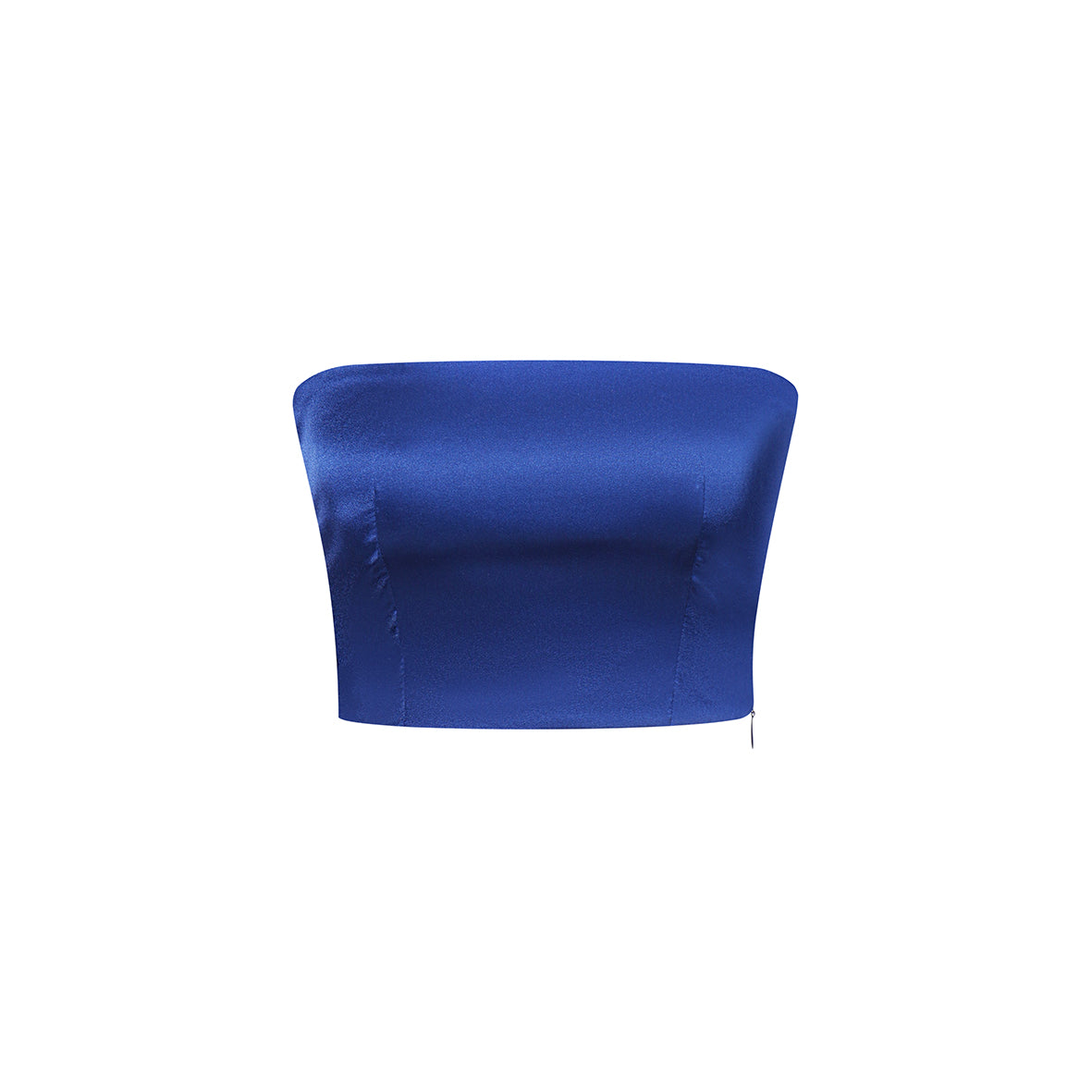 SILK TOP BANDEAU NAVY BLUE