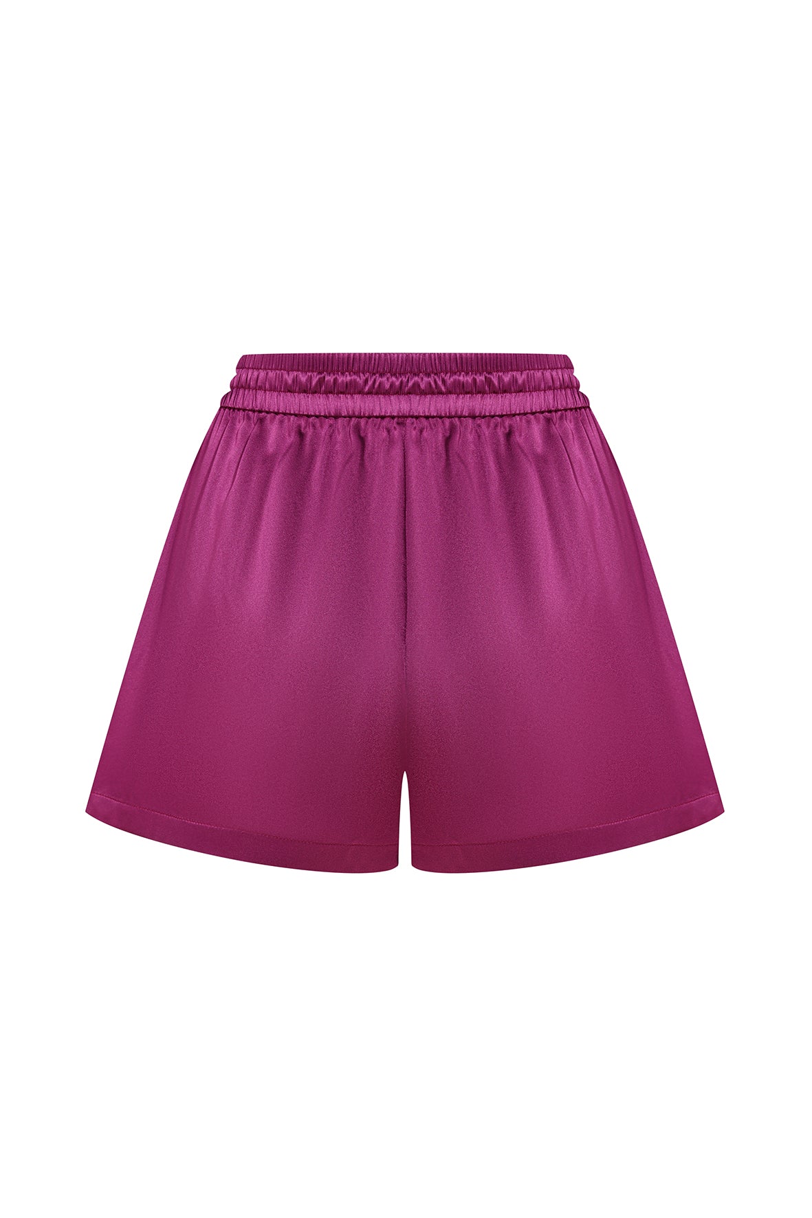 SILK SHORTS EGGPLANT