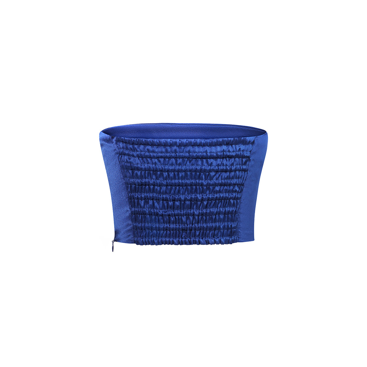 SILK TOP BANDEAU NAVY BLUE