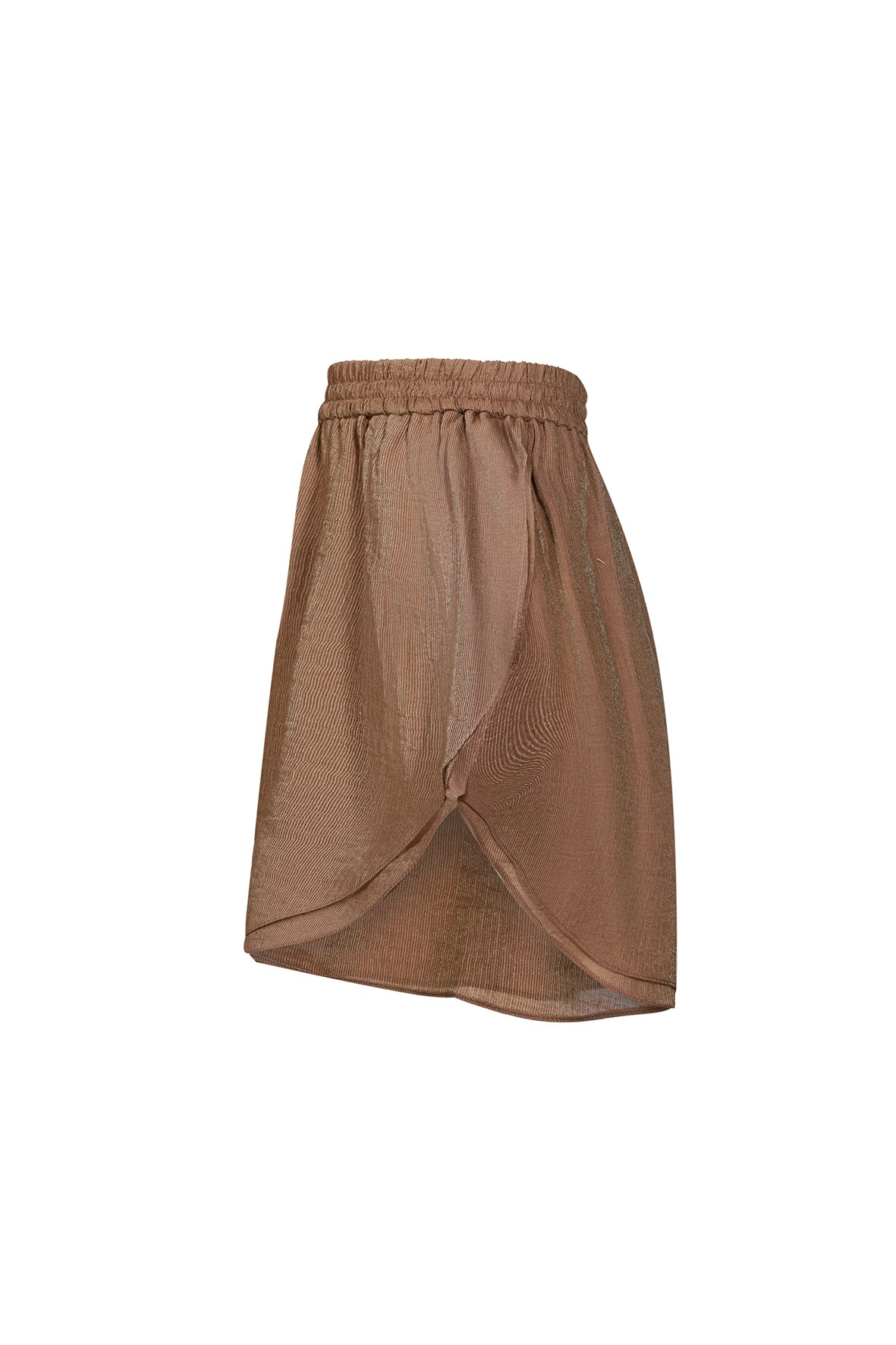 LINEN SHORTS ASH BROWN