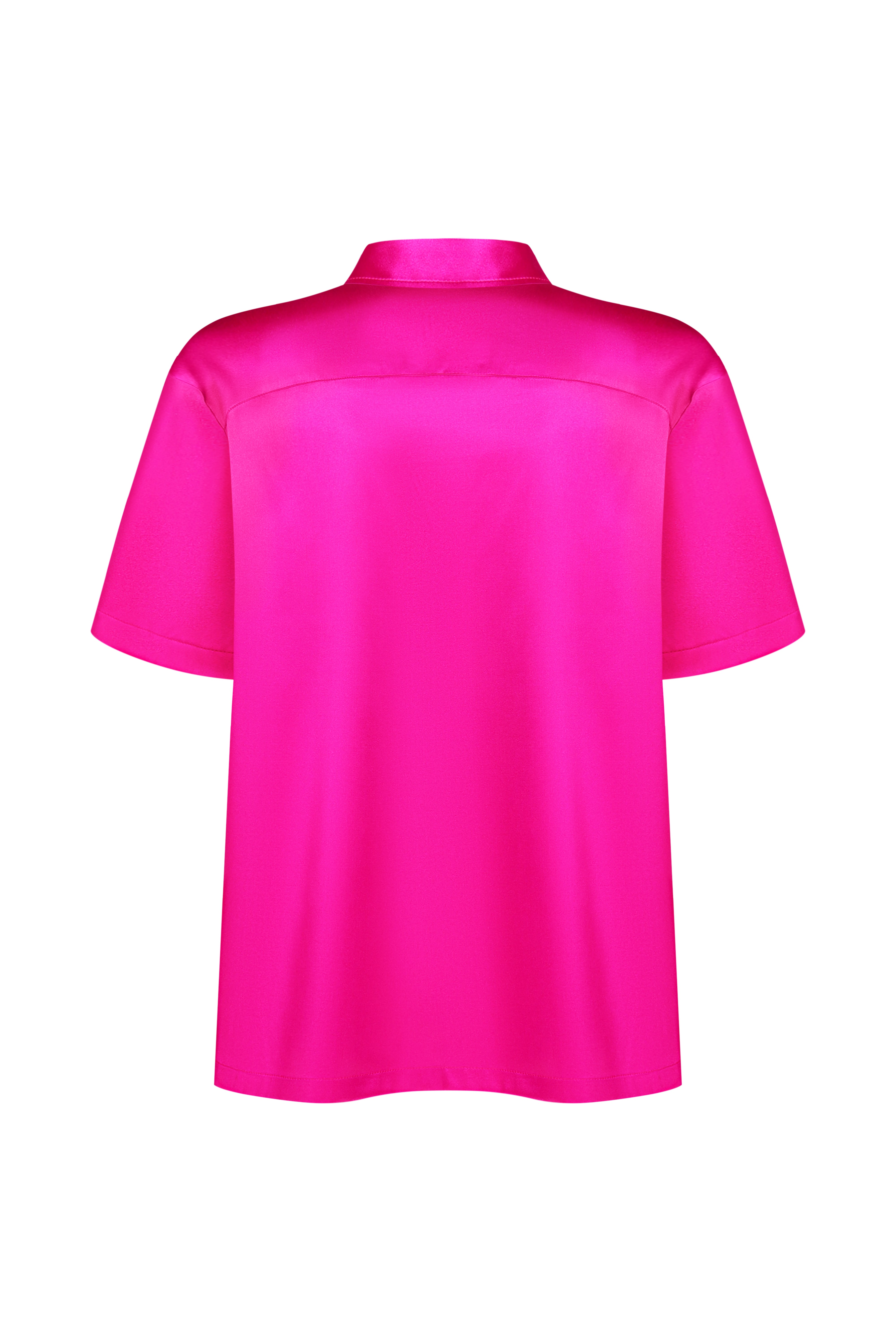 SILK SHIRT WITH POCKETS FUCHSIA