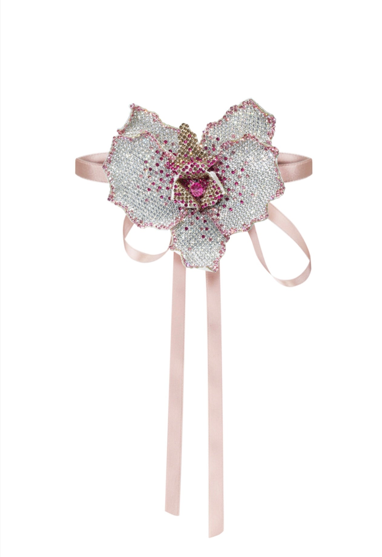 ORCHID CRYSTAL CHOKER