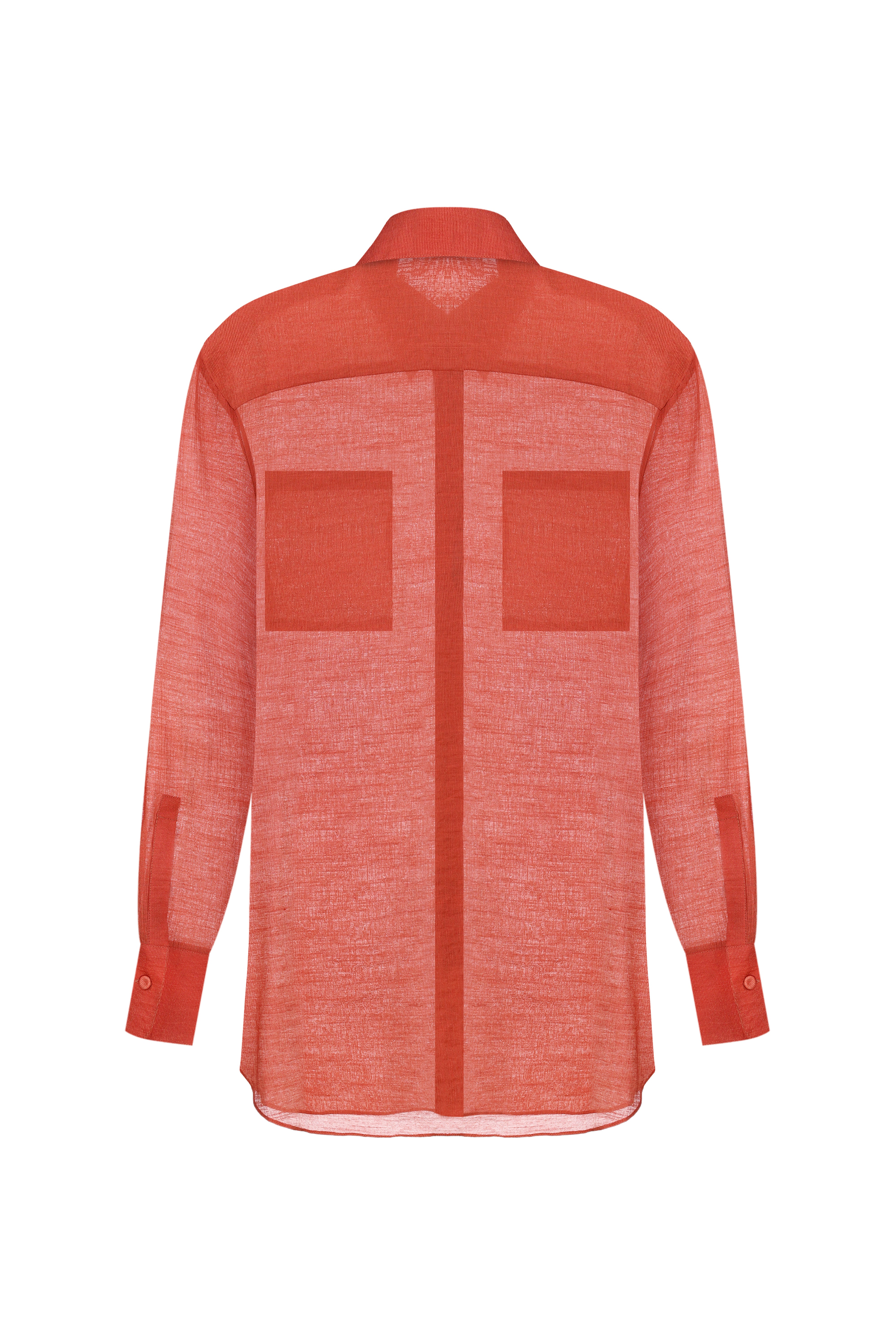 LINEN SHIRT BURNED ORANGE