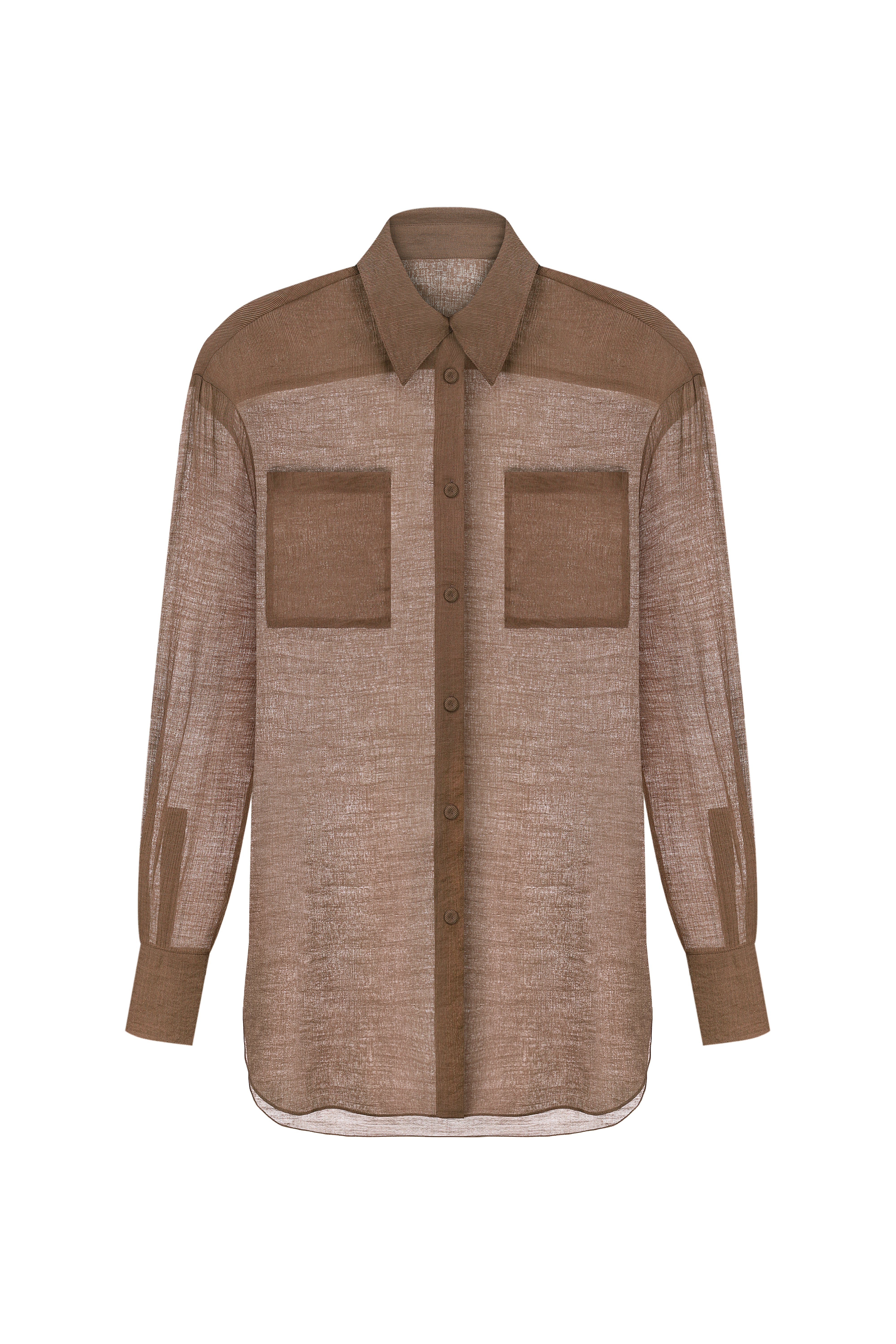 LINEN SHIRT ASH BROWN