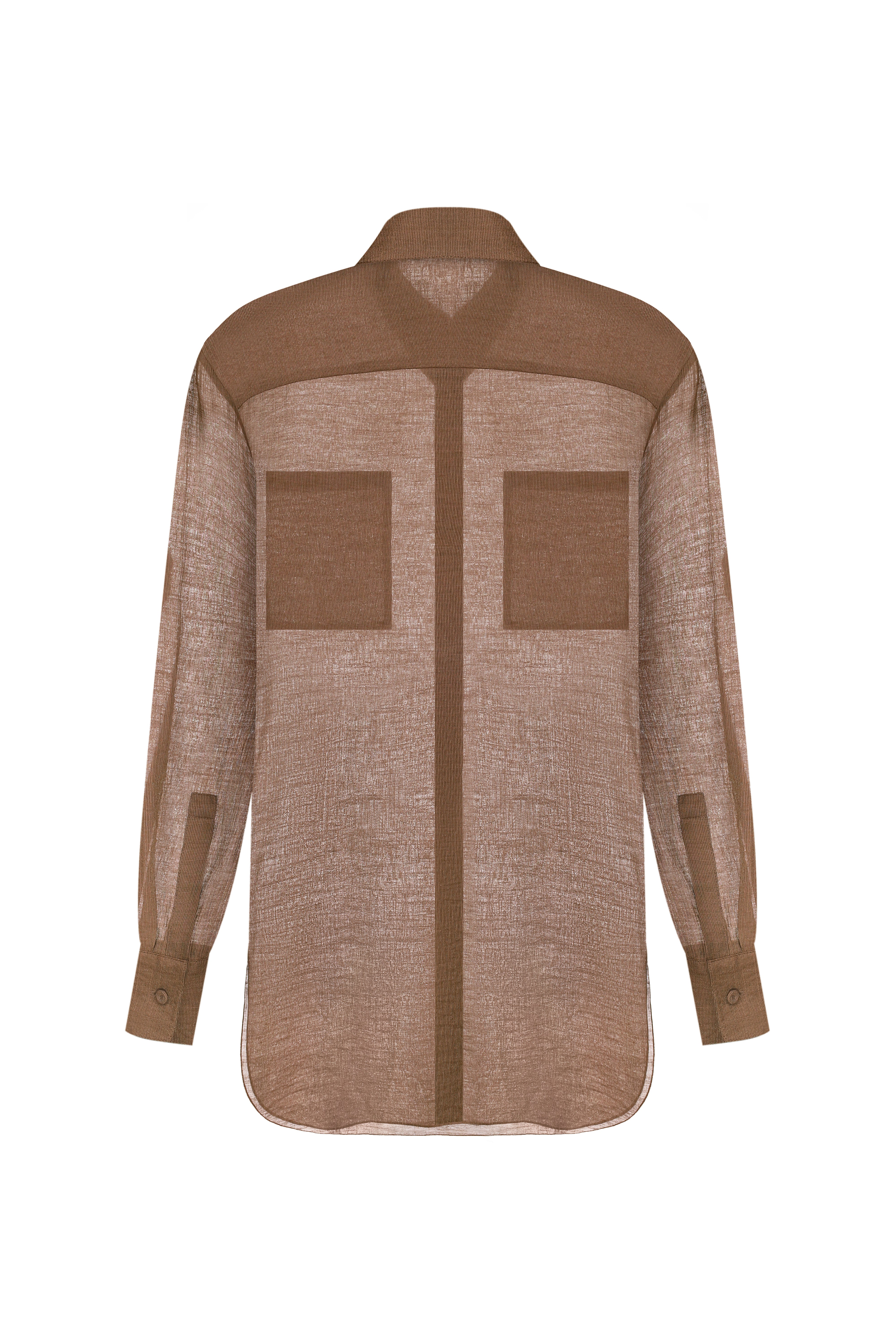 LINEN SHIRT ASH BROWN