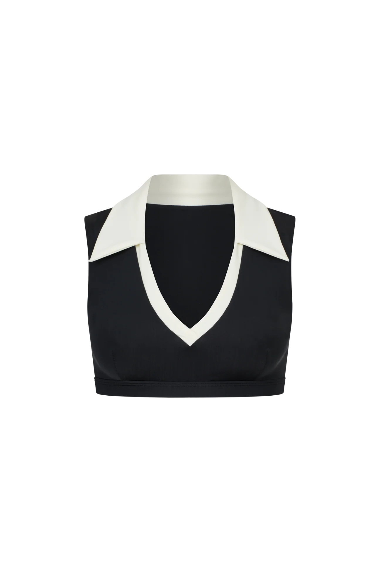 SUNSET POLO TOP BLACK